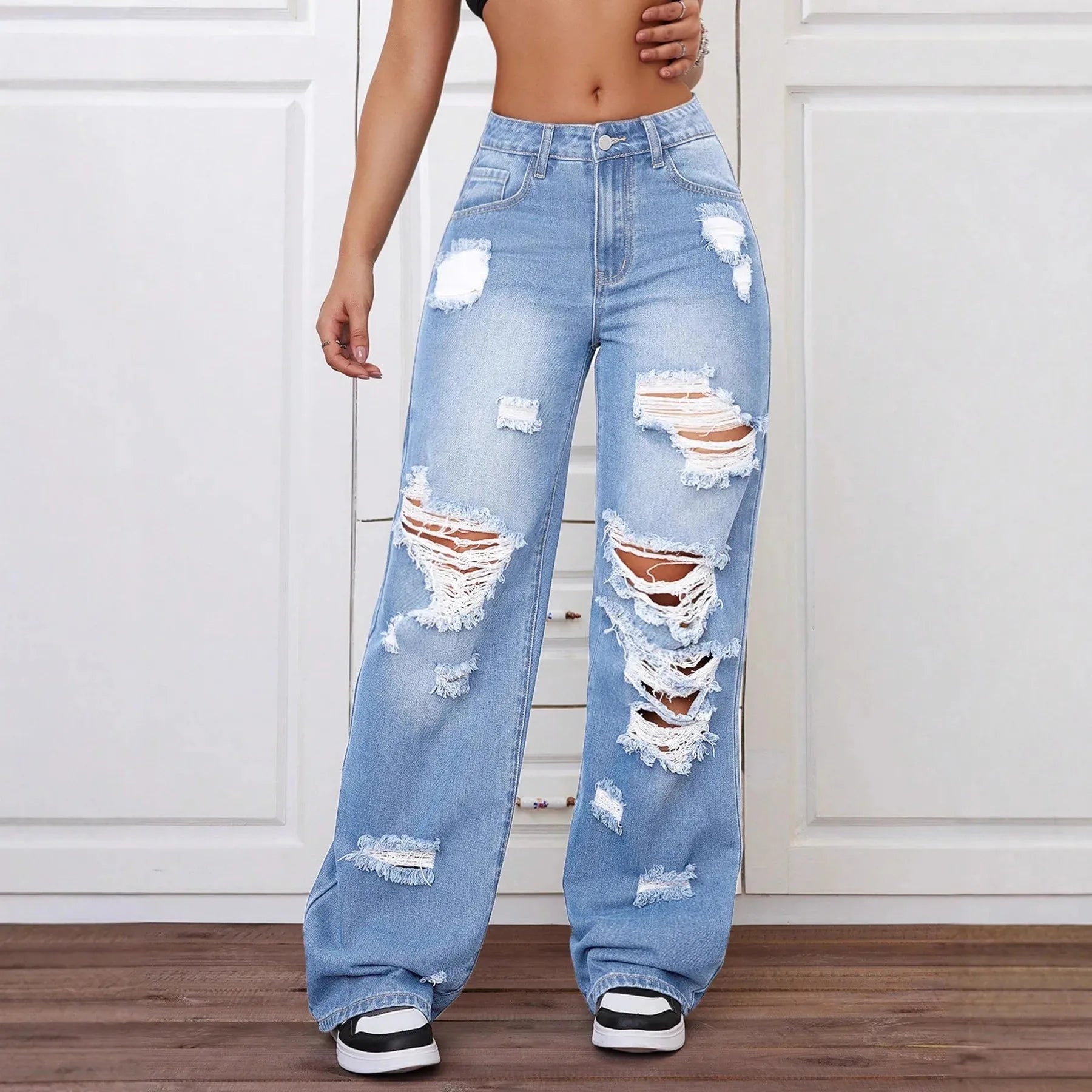 Fearless Rip High-Waisted Jeans