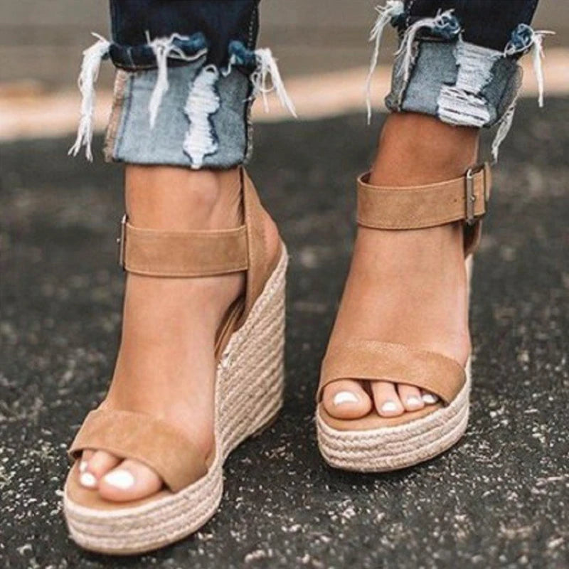 Fearless Summer Woven Wedge Sandals