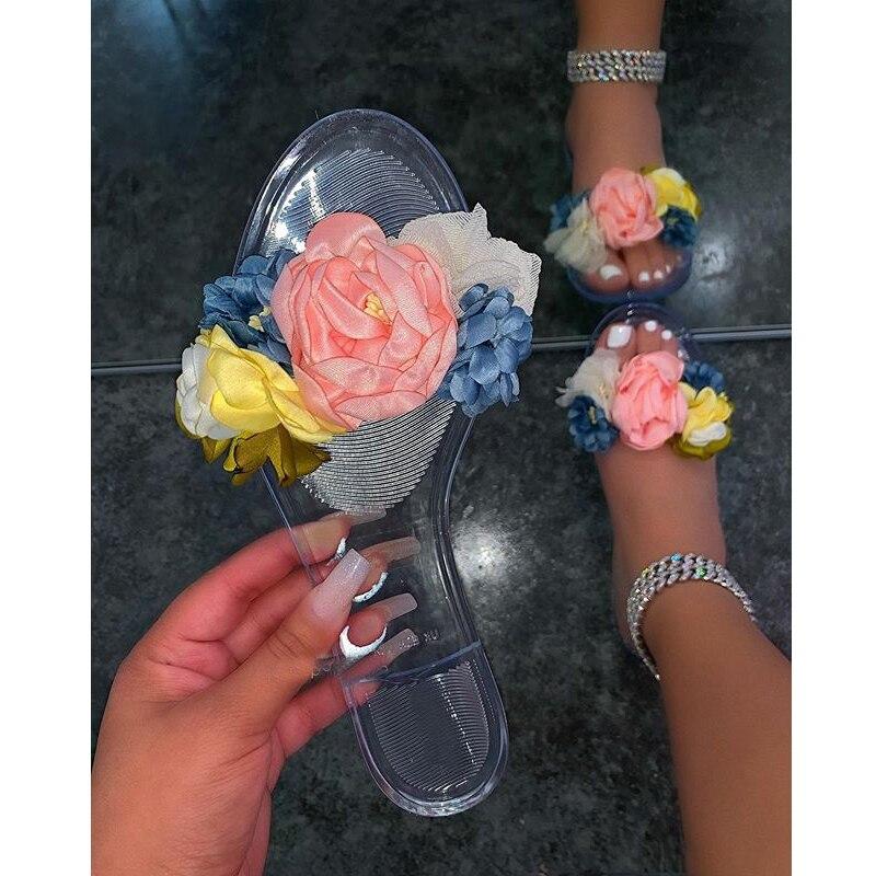 Fearless Bloom Transparent Summer Slippers