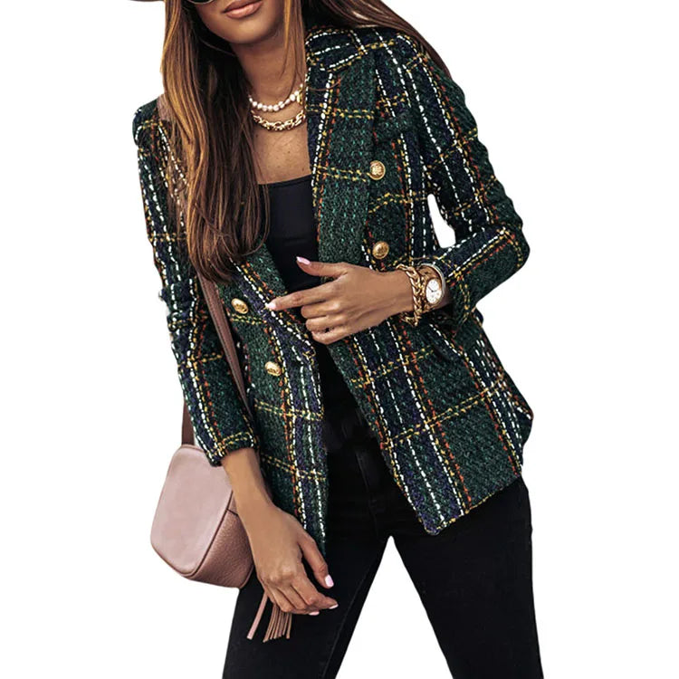 Fearless Plaid Power Blazer