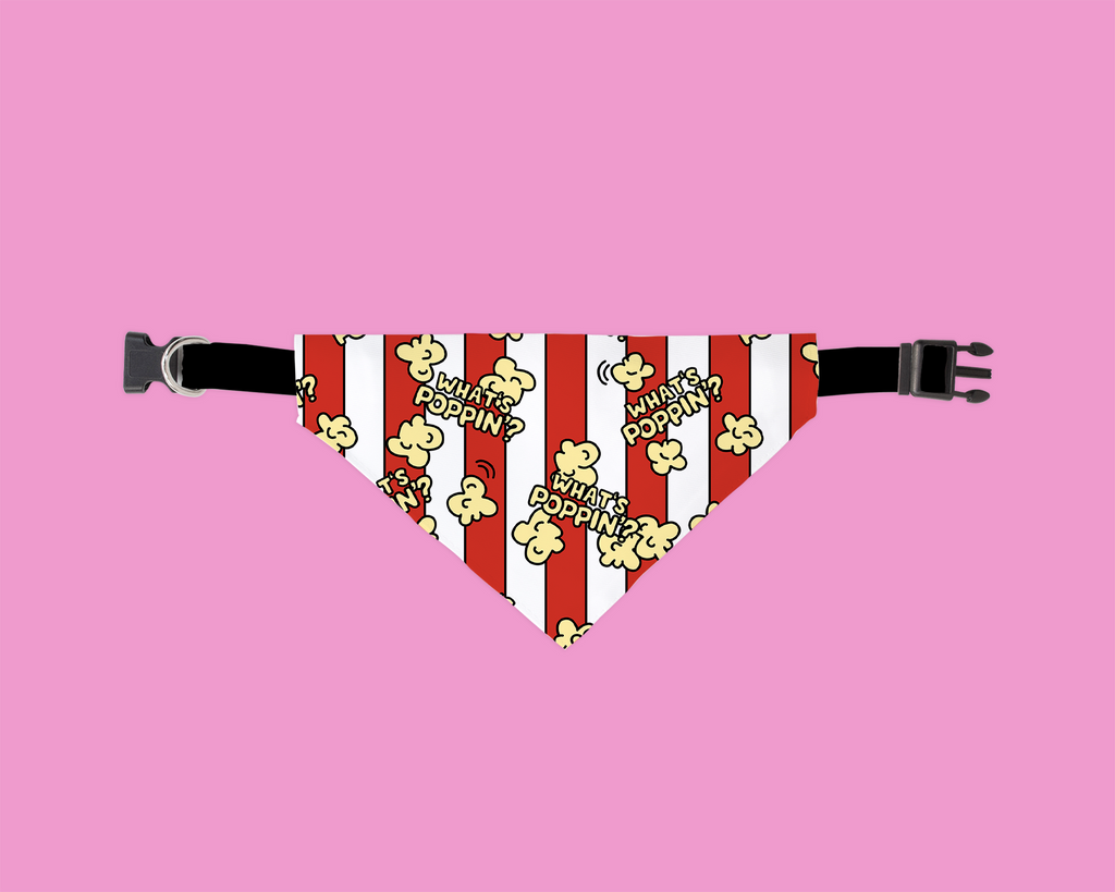 “What’s Poppin’?” Popcorn Pup Bandana