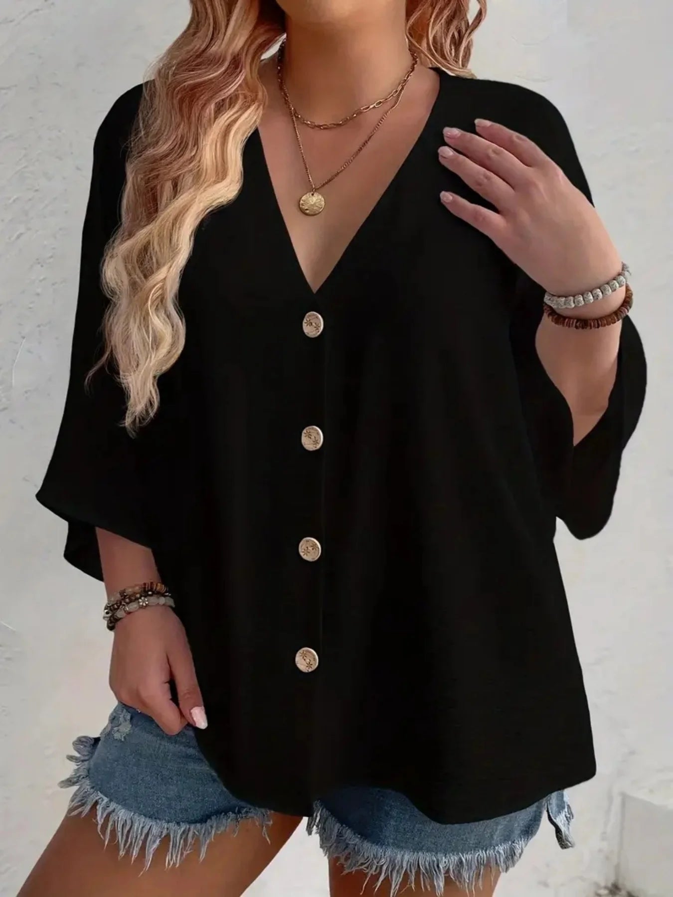 Breezy Button‑Front Summer Top