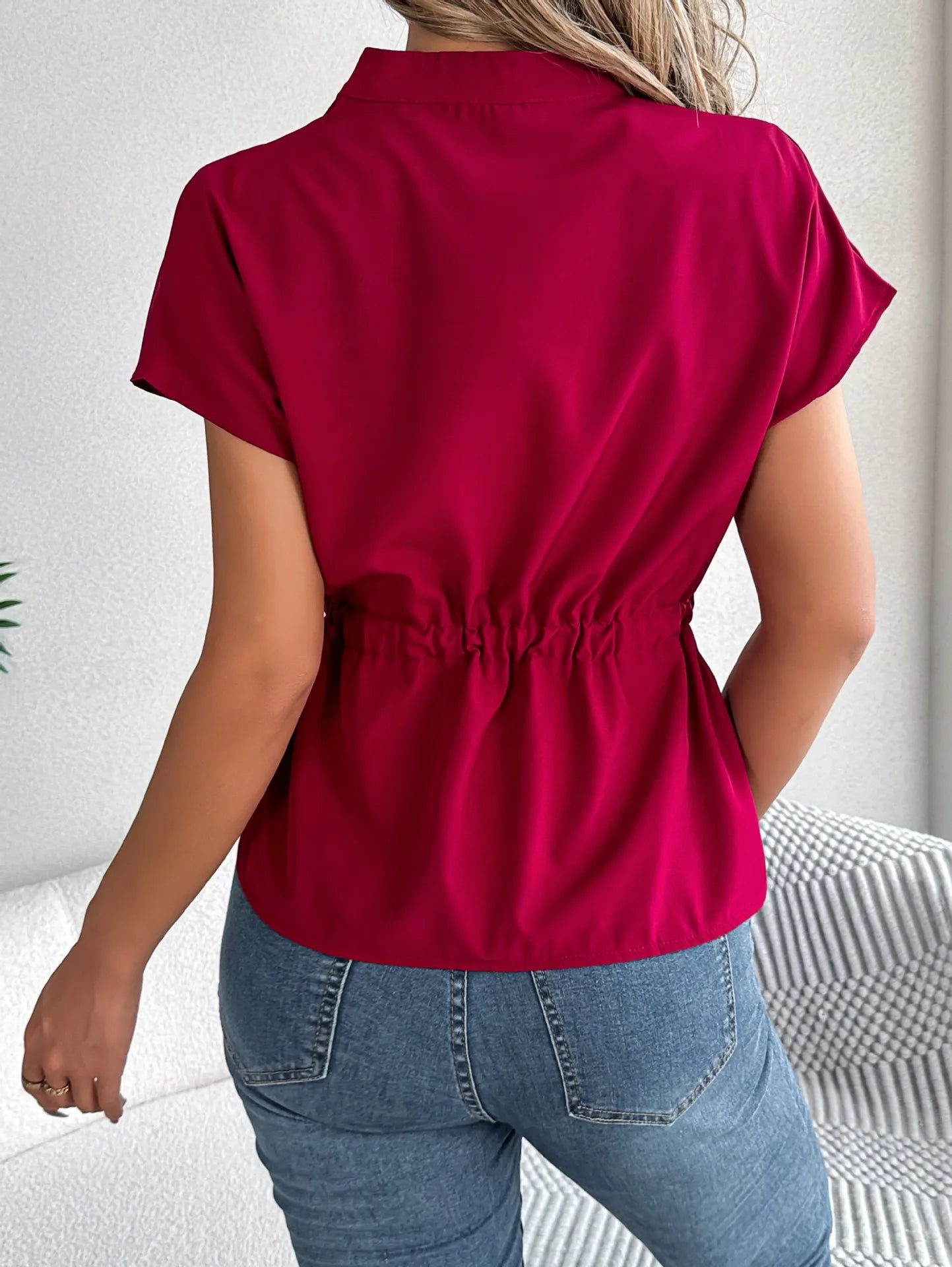 The Serene Waist‑Tie Blouse