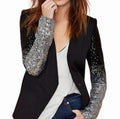 Fearless Sequin‑Sleeve Statement Blazer