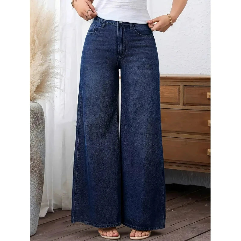 Fearless High‑Rise Wide‑Leg Jeans