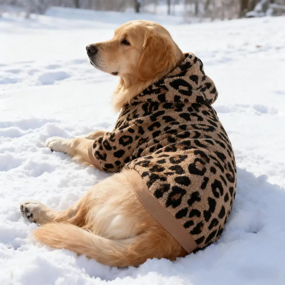 Fearless Pup Snow Leopard Fleece Hoodie